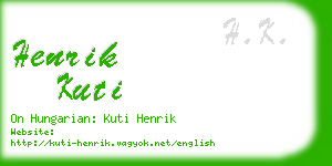 henrik kuti business card